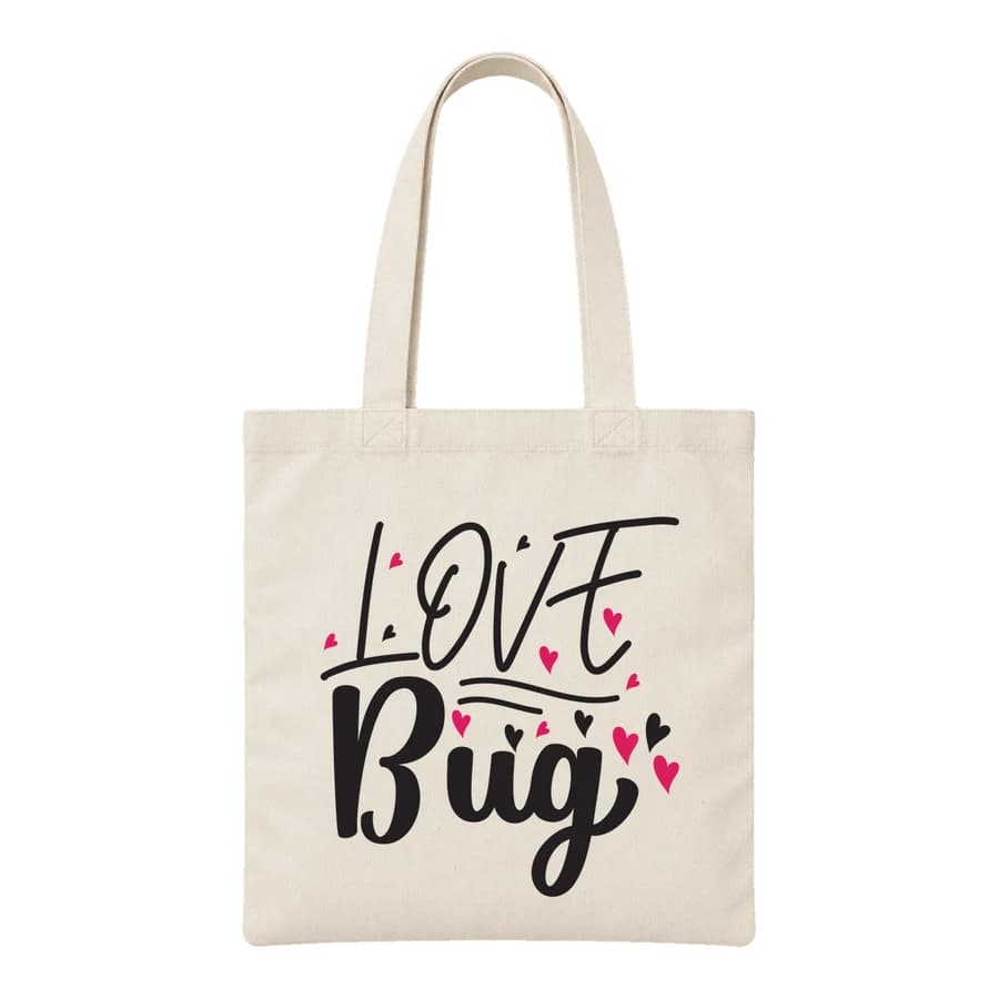 Tote bag — Love bug — الأمام — طبيعي